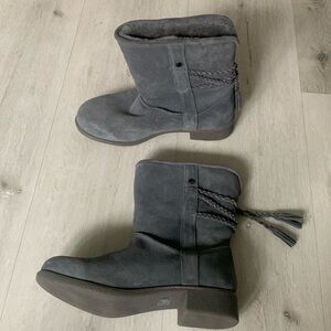 ABEO Blaine Suede Leather Charcoal Comfort Ankle‎ Boots